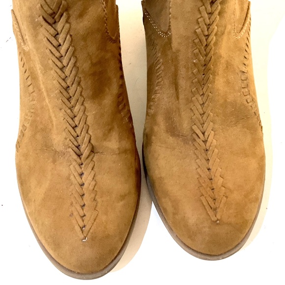 INDIGO RD CHESTNUT FAUX SUEDE WESTERN COWGIRL SLIP ON ANKLE BOOT SZ 8.5M - Picture 5 of 12